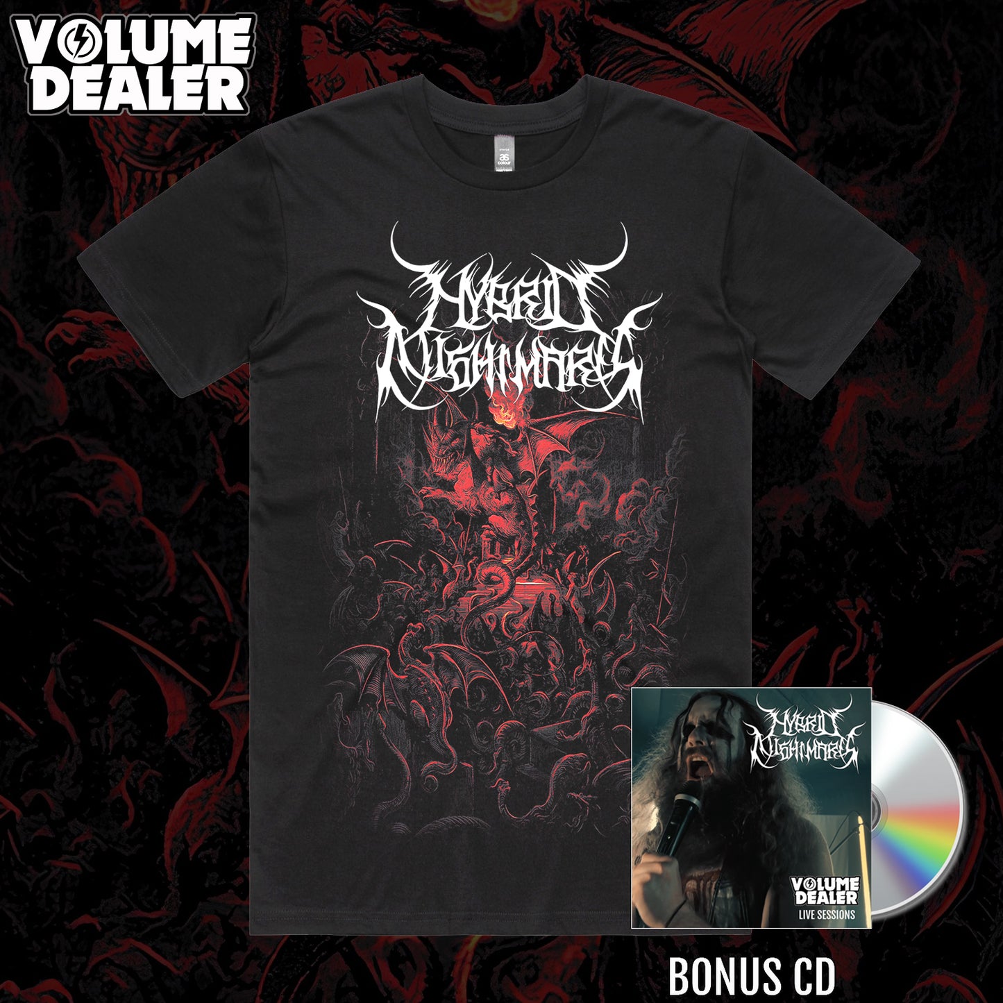 HYBRID NIGHTMARES - BLACK MENS T-SHIRT - PRE-ORDER