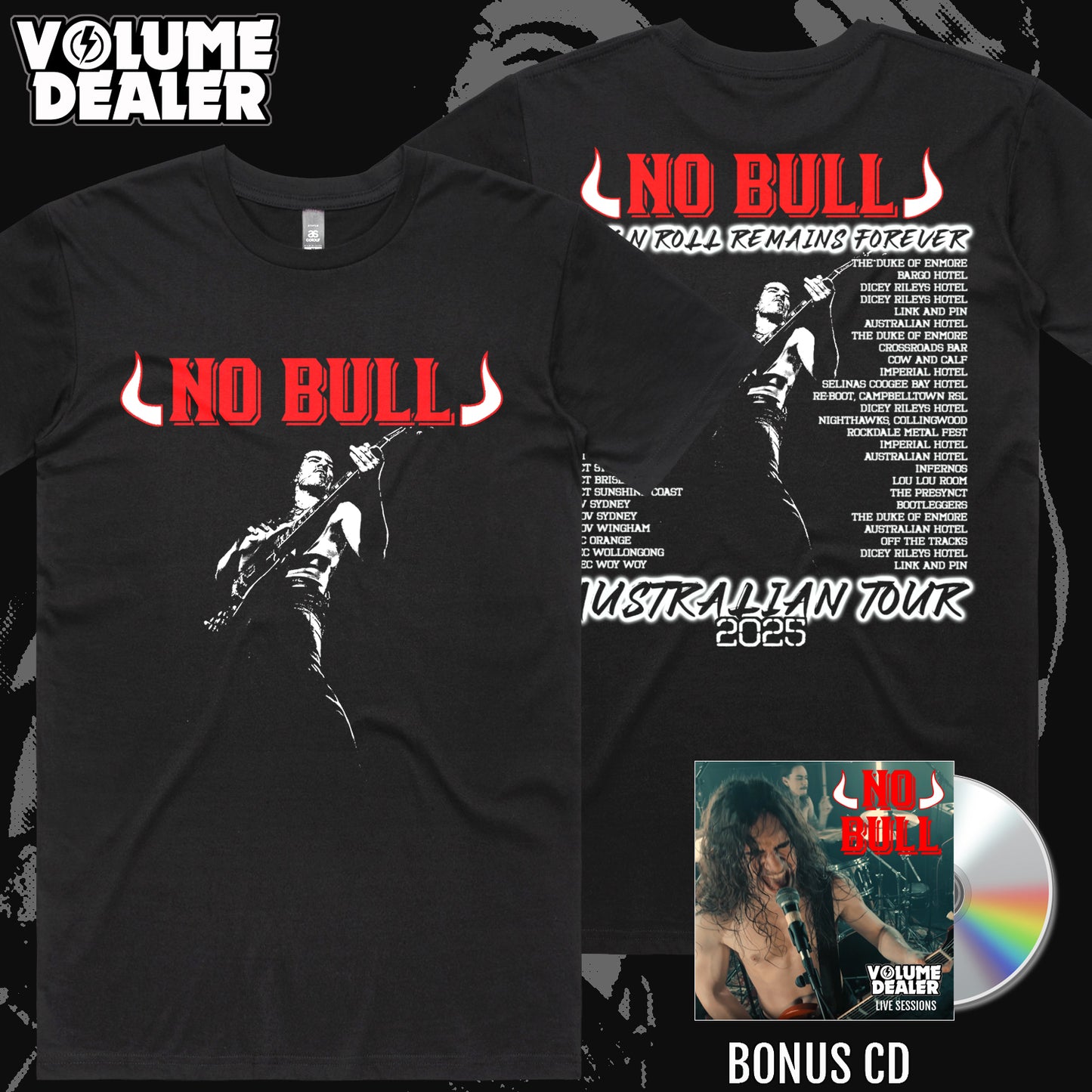 NO BULL - BLACK MENS T-SHIRT - PRE-ORDER
