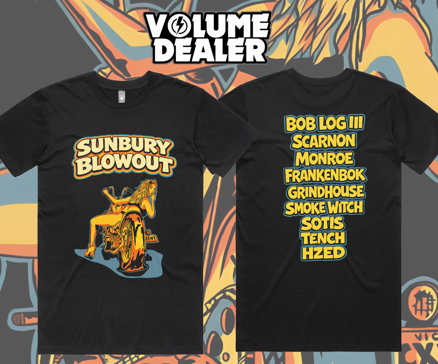 SUNBURY BLOWOUT - BLACK MENS T-SHIRT - PRE-ORDER