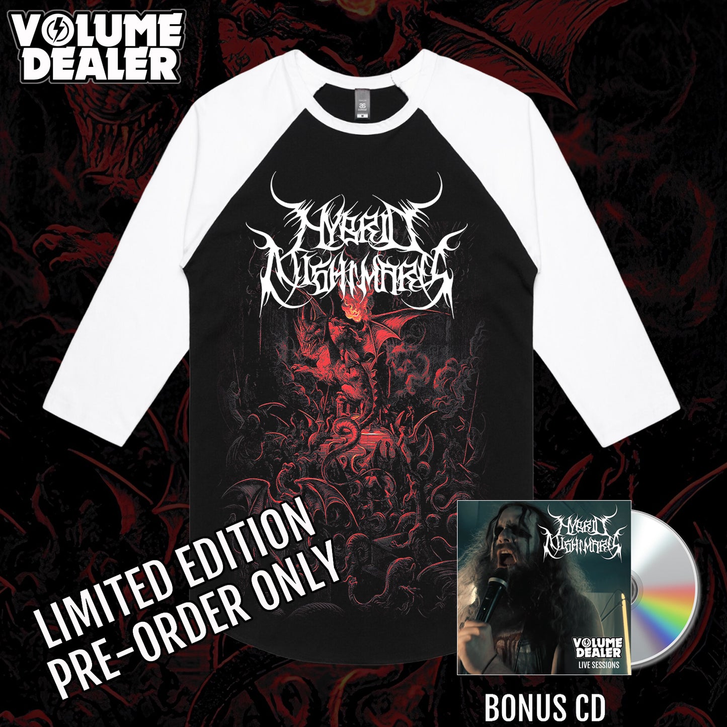 HYBRID NIGHTMARES BASEBALL TEE - LIMITED EDITION PRE-ORDER ONLY