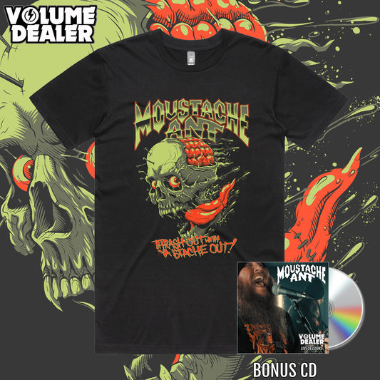 MOUSTACHE ANT - BLACK MENS T-SHIRT - PRE-ORDER