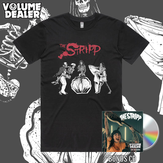 THE STRIPP - BLACK MENS T-SHIRT - PRE-ORDER