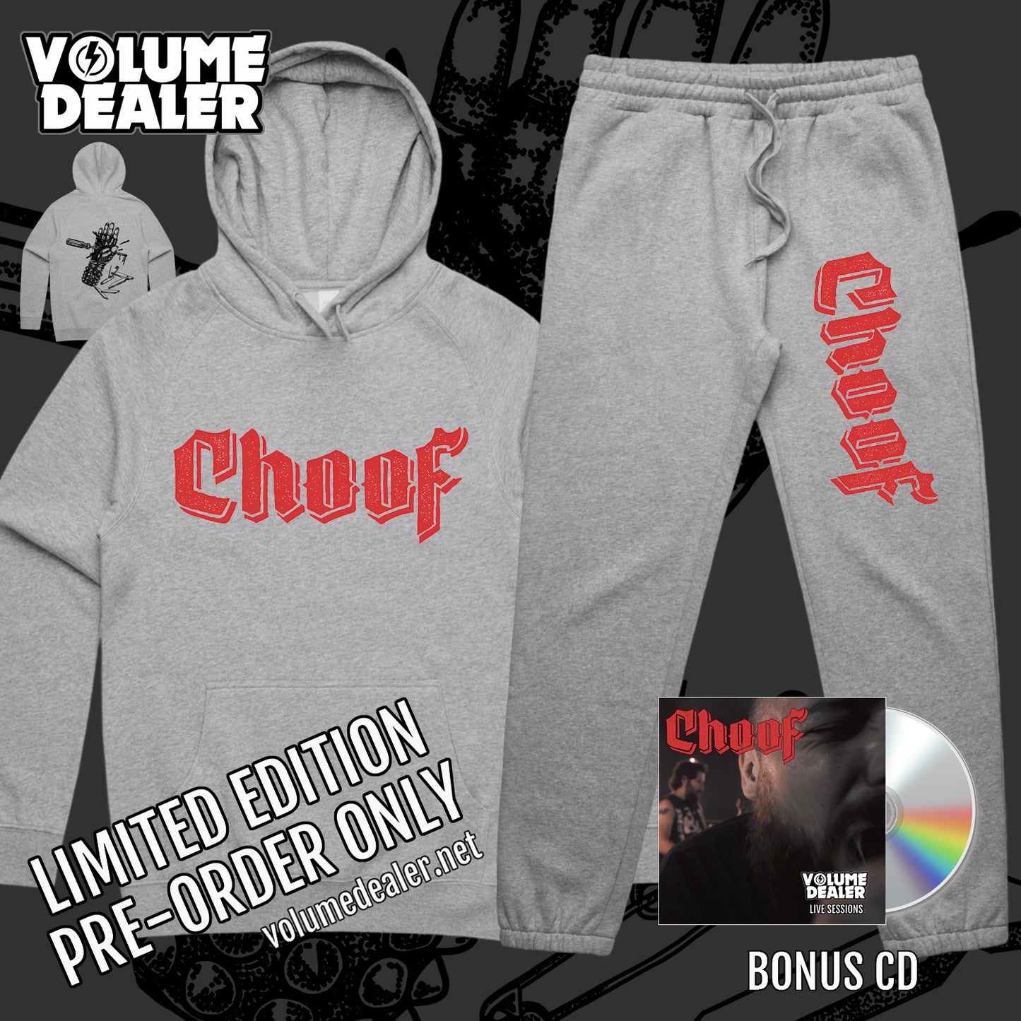 CHOOF PULLOVER HOODIE AND TRACKIES BUNDLE - LIMITED EDITION PRE-ORDER ONLY