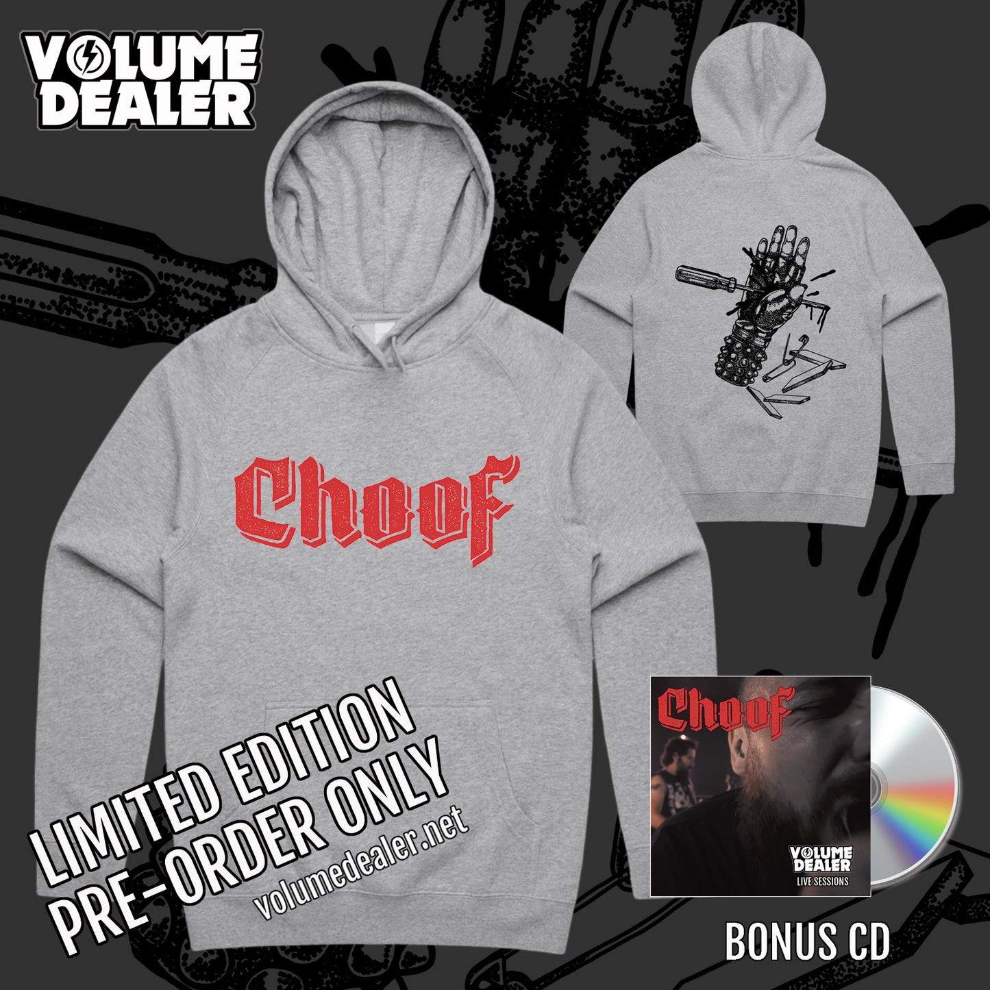 CHOOF GREY PULLOVER HOODIE - LIMITED EDITION PRE-ORDER ONLY