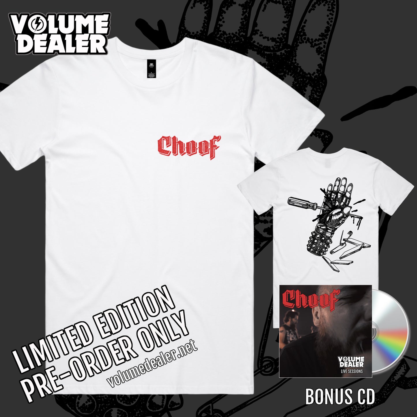 CHOOF WHITE SHORT SLEEVED T-SHIRT - LIMITED EDITION PRE-ORER ONLY