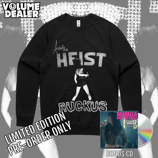 ARABELLA AND THE HEIST  BLACK CREW NECK JUMPER - LIMITED EDITION PRE-ORDER ONLY