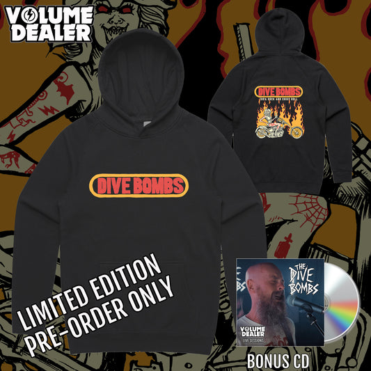 THE DIVE BOMBS BLACK PULLOVER HOODIE - LIMITED EDITION PRE-ORDER ONLY