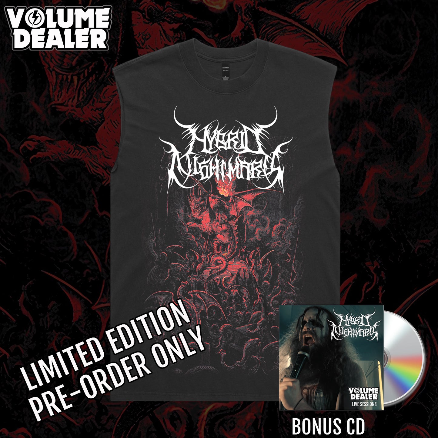 HYBRID NIGHTMARES FADED BLACK  LOGO TANK - LIMITED EDTION PRE-ORDER ONLY