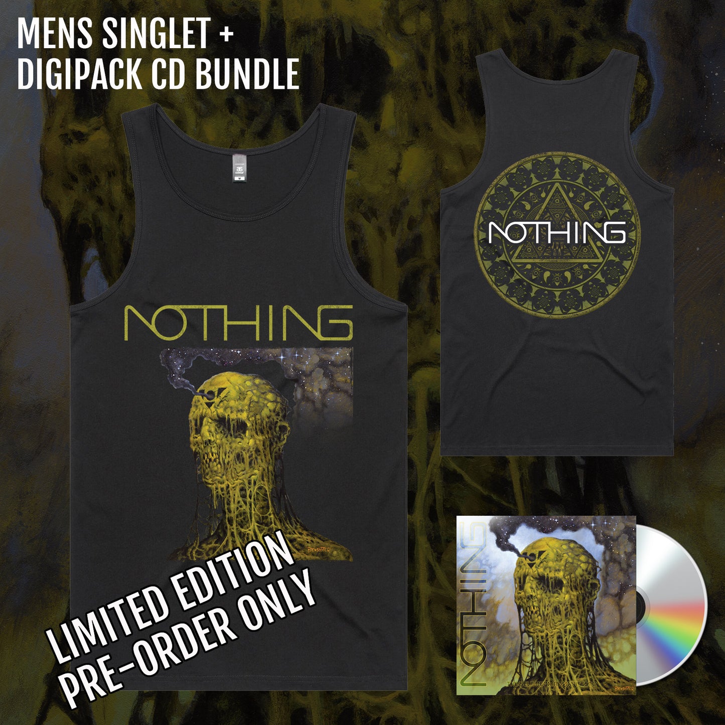 NOTHING MENS BLACK SINGLET AND ALBUM BUNDLE - LIMITED EDITION PRE-ORDER ONLY