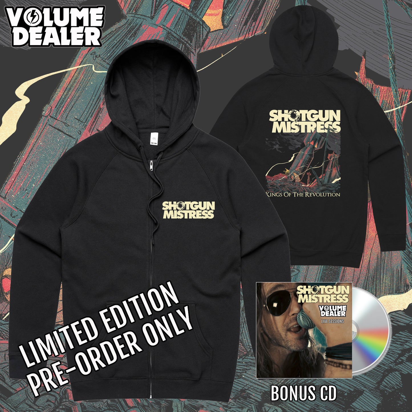 SHOTGUN MISTRESS ZIP HOODIE - LIMITED EDITION PRE-ORDER ONLY