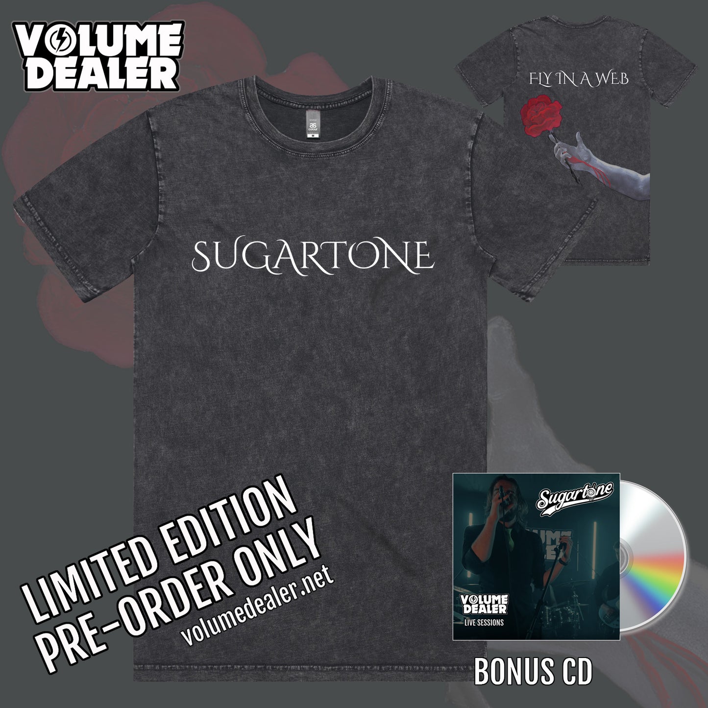 SUGARTONE STONEWASH SHORT SLEEVED T-SHIRT