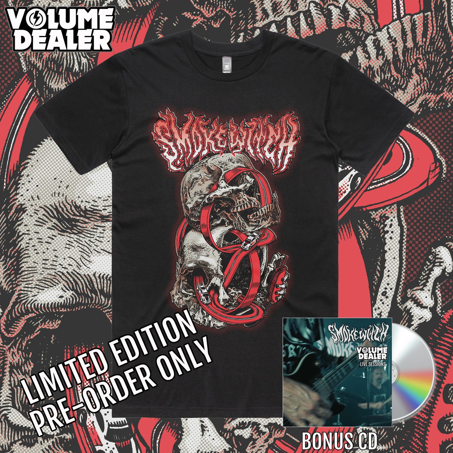SMOKE WITCH BLACK SHORT SLEEVED LOGO T-SHIRT - LIMITED EDITION PRE-ORDER ONLY