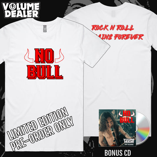 NO BULL - WHITE MENS T-SHIRT - PRE-ORDER - LIMITED EDITION PORE-ORDER ONLY