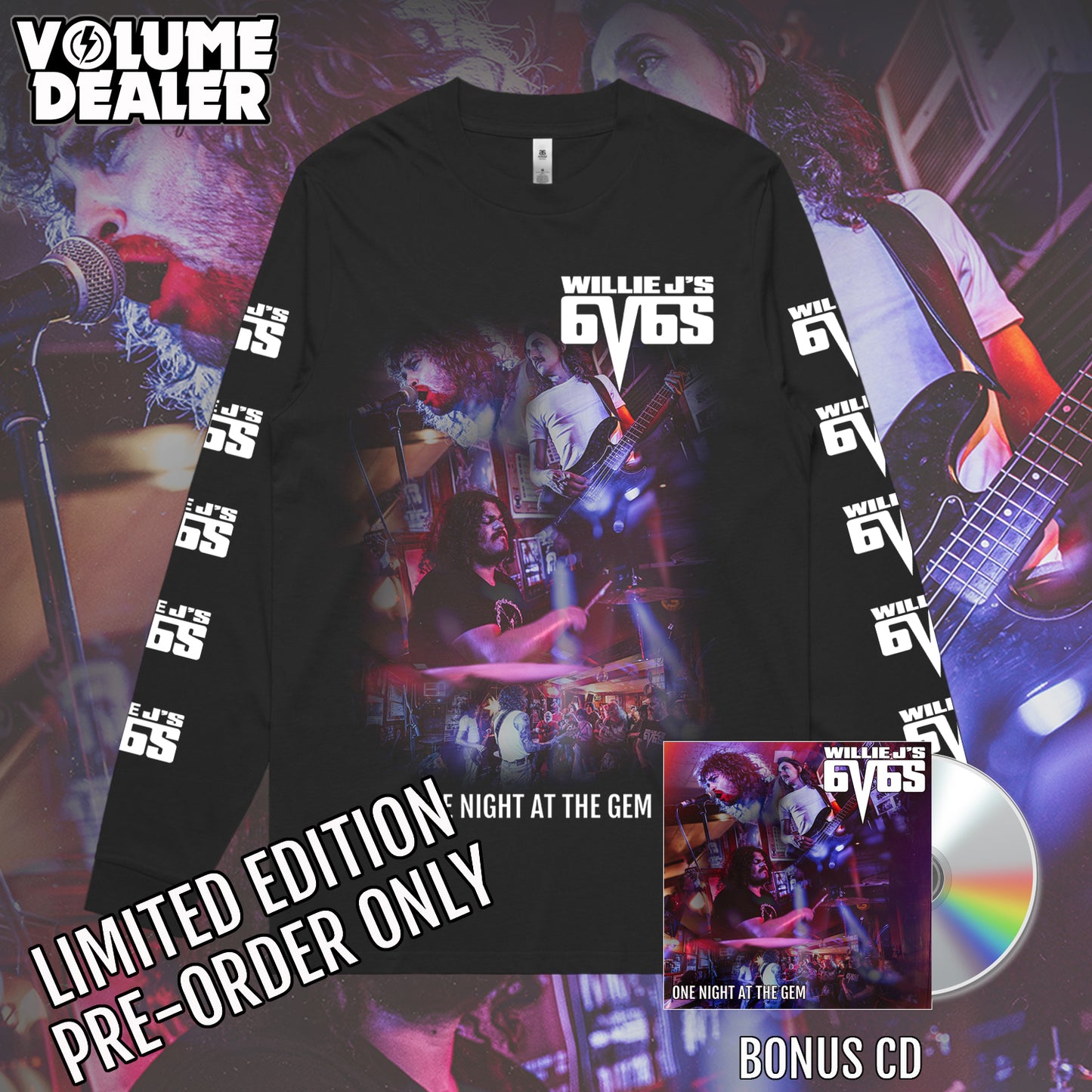 6V6'S BLACK LONGSLEEVE TEE - LIMITED EDITION PRE-ORDER ONLY