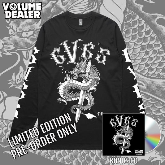 THE 6V6'S BLACK LONGSLEEVE TEE - LIMITED EDITION PRE-ORDER ONLY