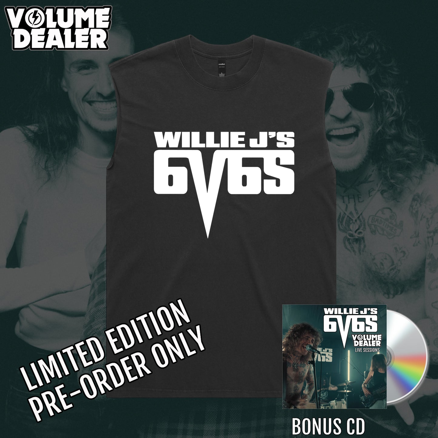 WILLIE J'S FADED BLACK  LOGO TANK - LIMITED EDTION PRE-ORDER ONLY