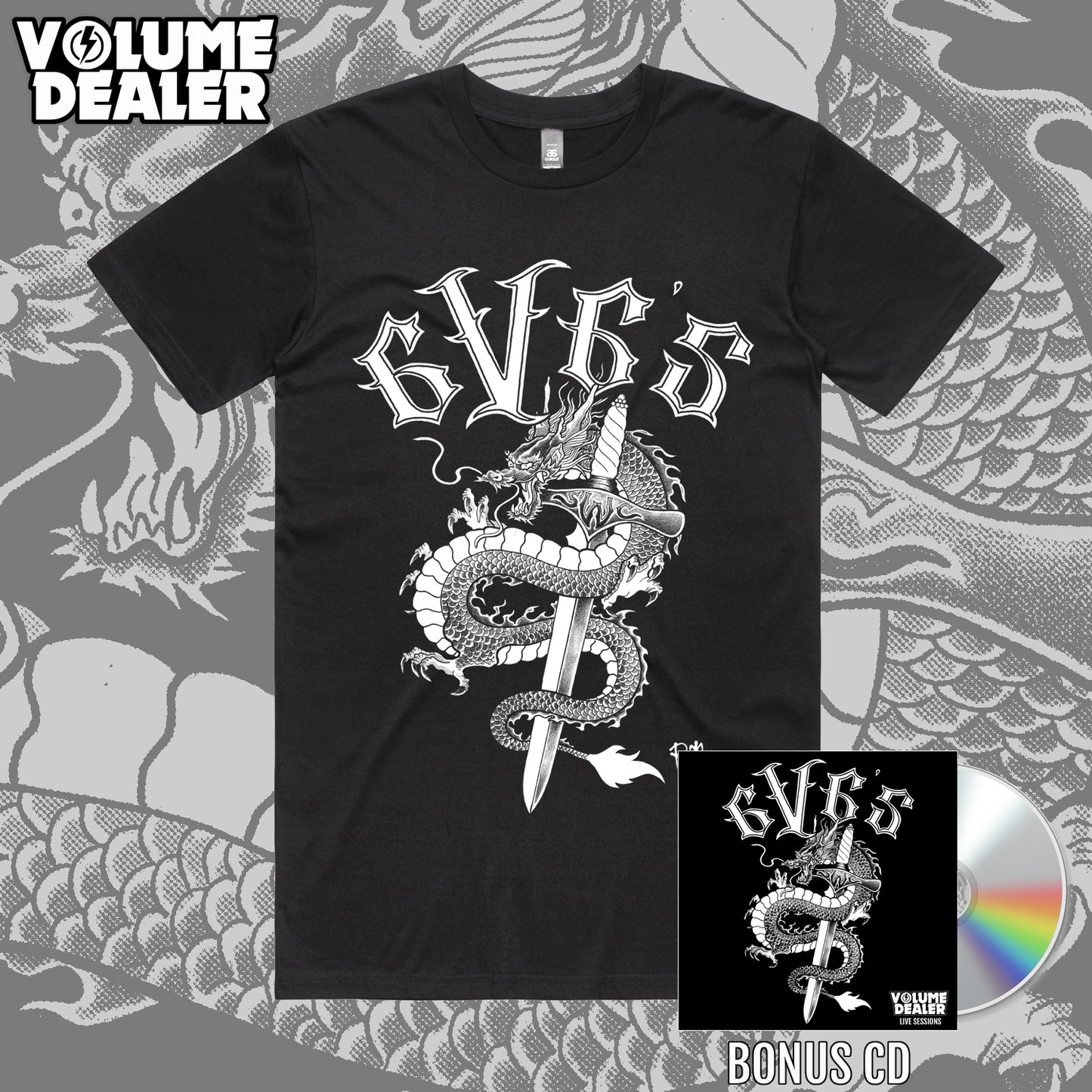 THE 6V6'S - BLACK MENS T-SHIRT - PRE-ORDER